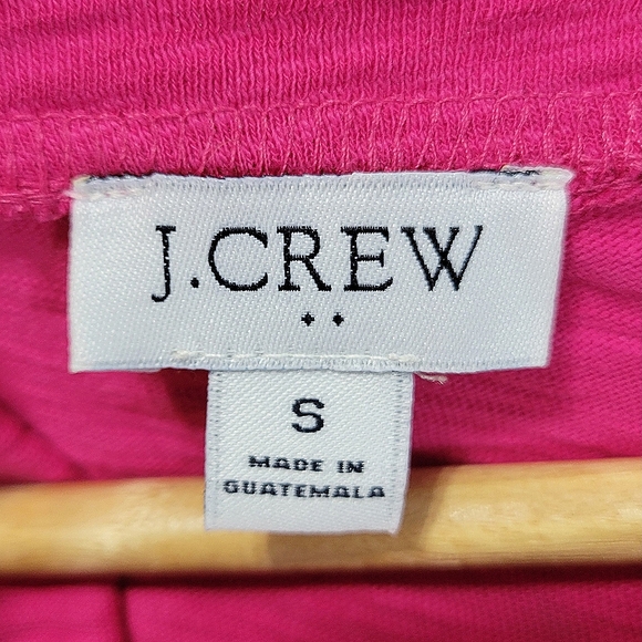 J. Crew Factory Pink Tie-waist Cotton Casual Mini T-shirt Dress Effortless-chic - Picture 6 of 13